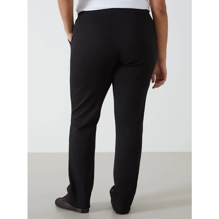 LCWAIKIKI Basic Siyah Kadın Beli Lastikli Düz Eşofman Altı