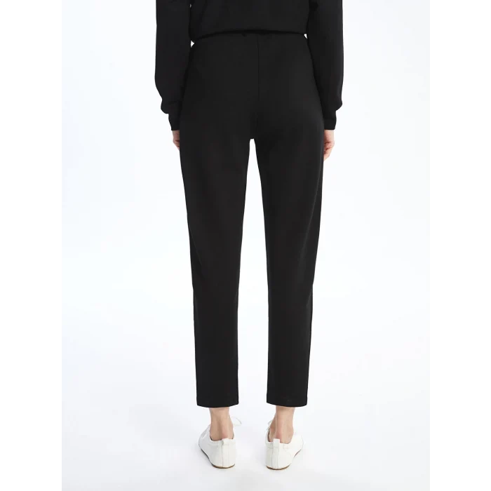 LCWAIKIKI Basic Siyah Kadın Beli Lastikli Düz Eşofman Altı