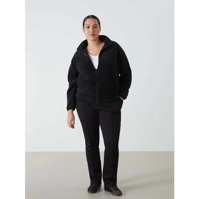 LCWAIKIKI Basic Siyah Kadın Beli Lastikli Düz Eşofman Altı