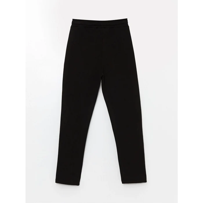 LCWAIKIKI Basic Siyah Kadın Beli Lastikli Düz Eşofman Altı