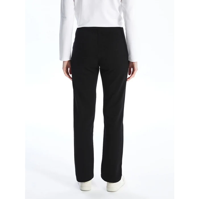 LCWAIKIKI Basic Siyah Kadın Beli Lastikli Düz Eşofman Altı