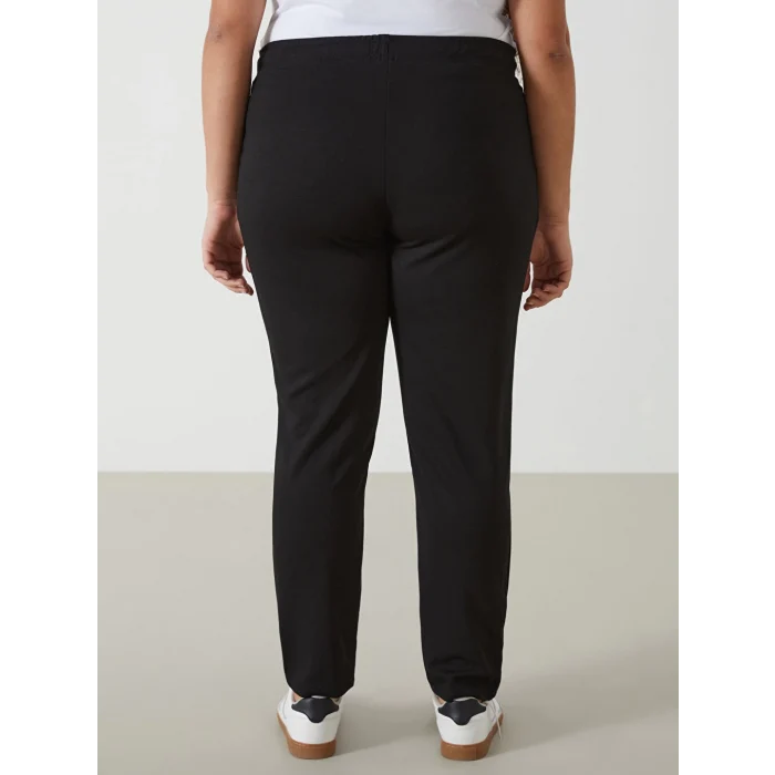 LCWAIKIKI Basic Siyah Kadın Beli Lastikli Düz Eşofman Altı