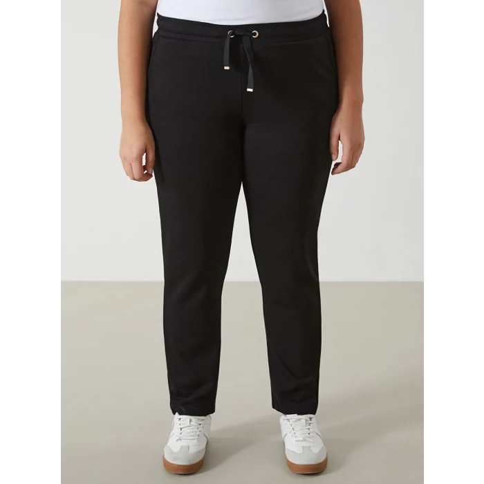 LCWAIKIKI Basic Siyah Kadın Beli Lastikli Düz Eşofman Altı