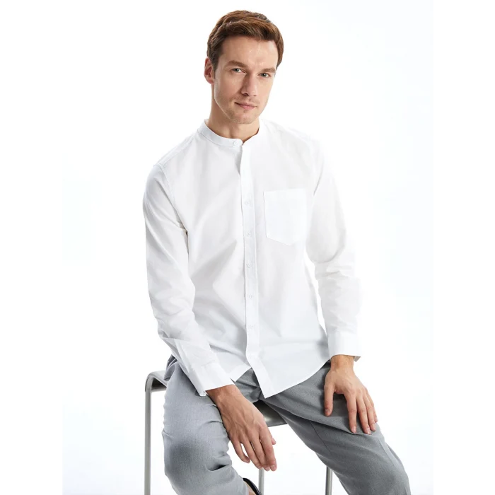 LCWAIKIKI Classic Beyaz Regular Fit Uzun Kollu Oxford Erkek Gömlek