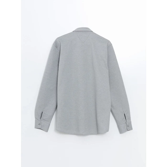LCWAIKIKI Classic Gri Regular Fit Uzun Kollu Erkek Gömlek