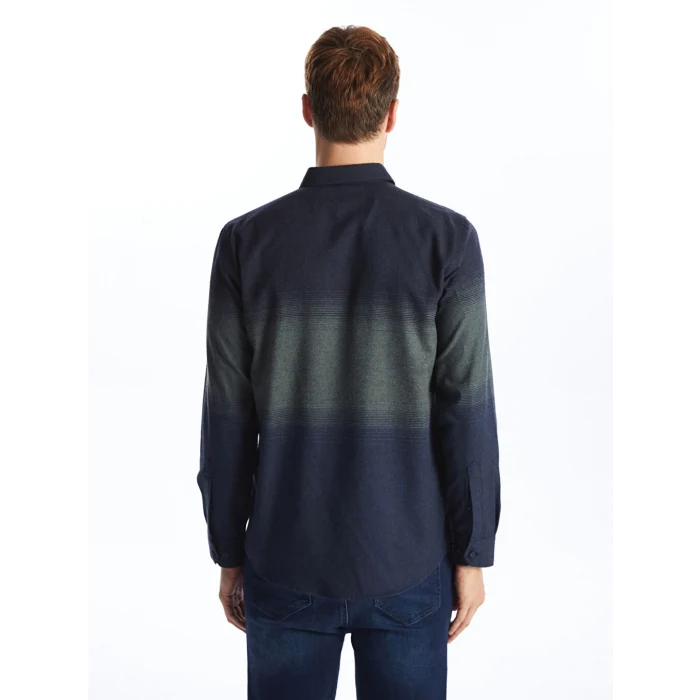 LCWAIKIKI Classic Lacivert Regular Fit Uzun Kollu Gabardin Erkek Gömlek