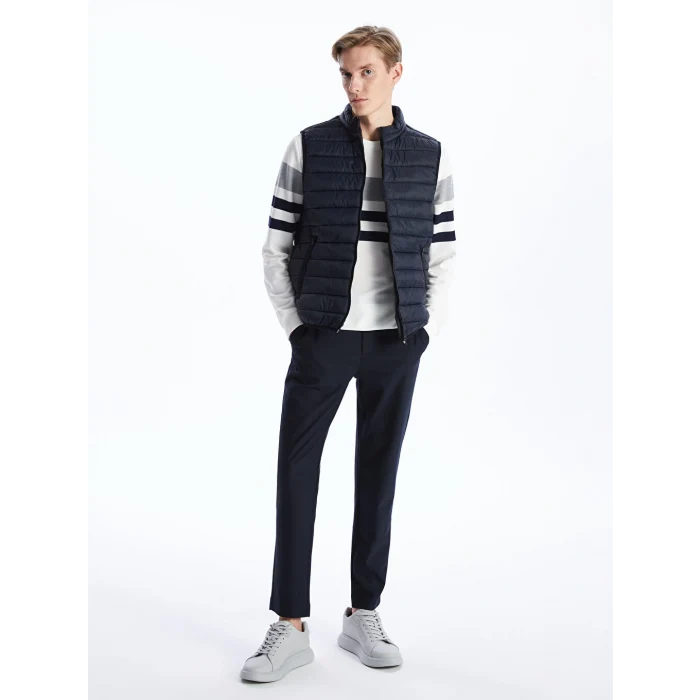 LCWAIKIKI Classic Lacivert Standart Kalıp Dik Yaka Erkek Yelek