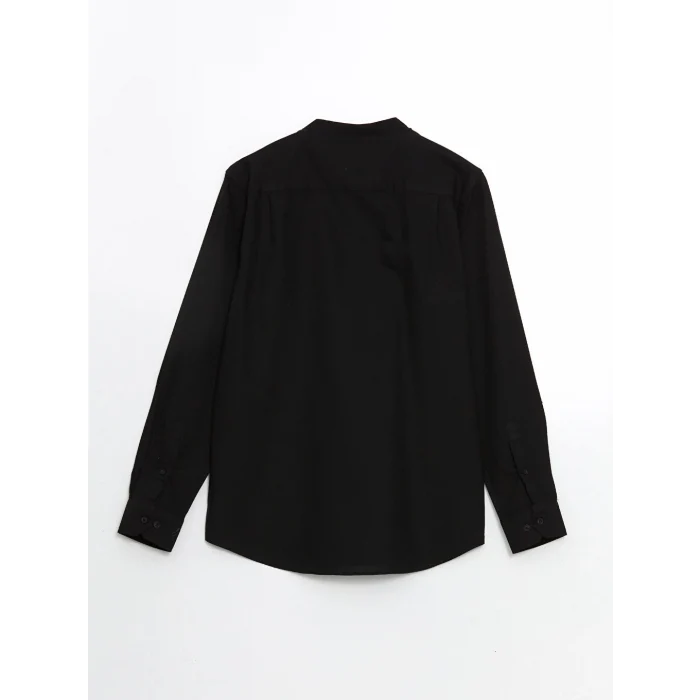 LCWAIKIKI Classic Siyah Regular Fit Uzun Kollu Oxford Erkek Gömlek
