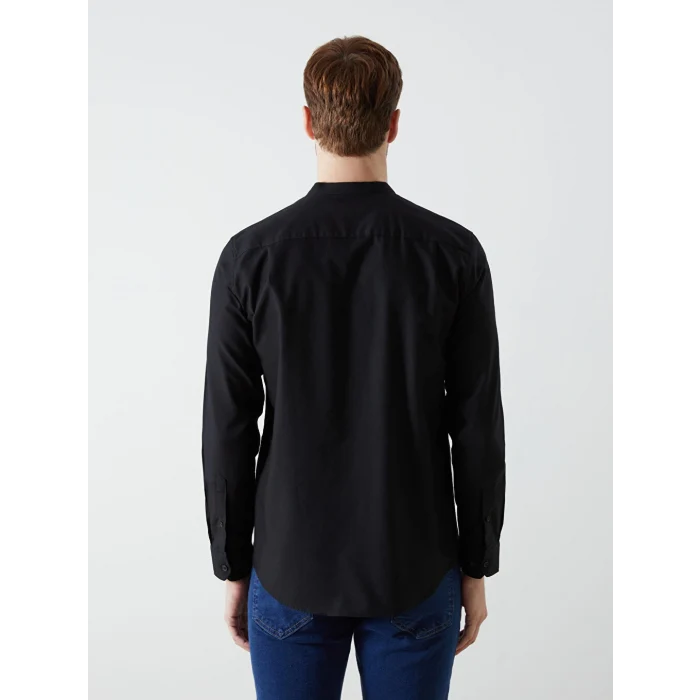LCWAIKIKI Classic Siyah Regular Fit Uzun Kollu Oxford Erkek Gömlek