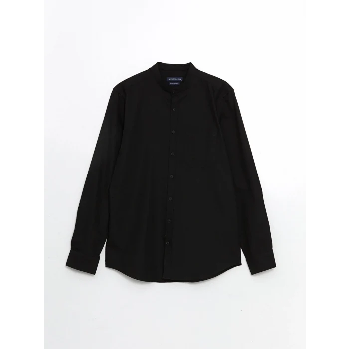 LCWAIKIKI Classic Siyah Regular Fit Uzun Kollu Oxford Erkek Gömlek
