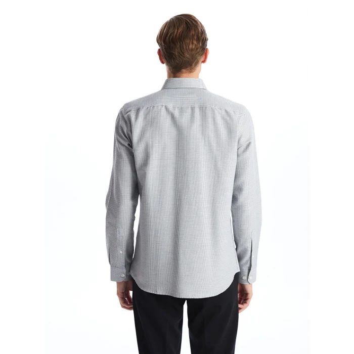 LCWAIKIKI Formal Gri Slim Fit Uzun Kollu Erkek Gömlek