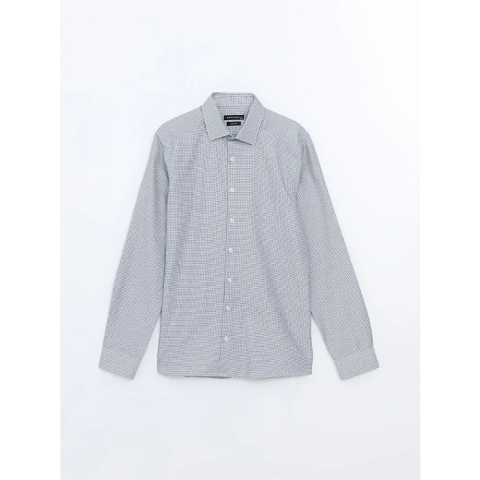 LCWAIKIKI Formal Gri Slim Fit Uzun Kollu Erkek Gömlek