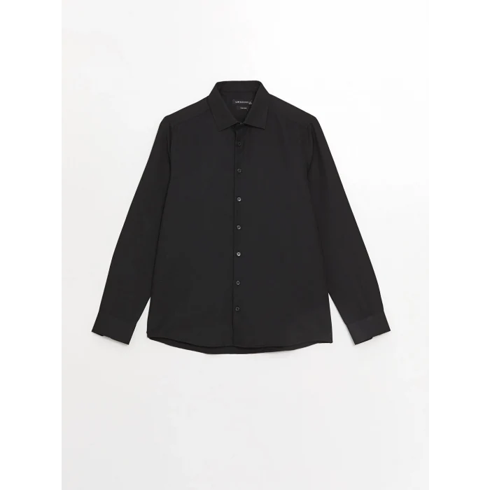 LCWAIKIKI Formal Siyah Slim Fit Uzun Kollu Oxford Erkek Gömlek