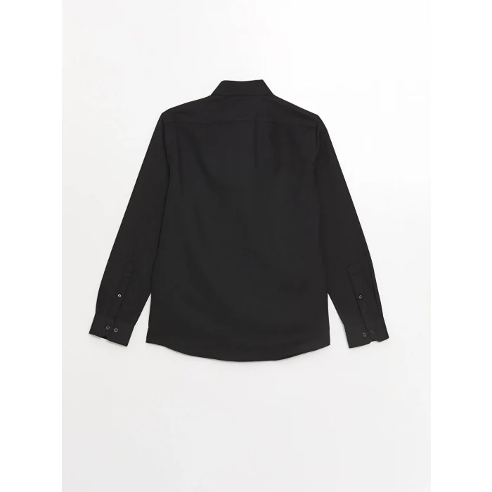 LCWAIKIKI Formal Siyah Slim Fit Uzun Kollu Oxford Erkek Gömlek