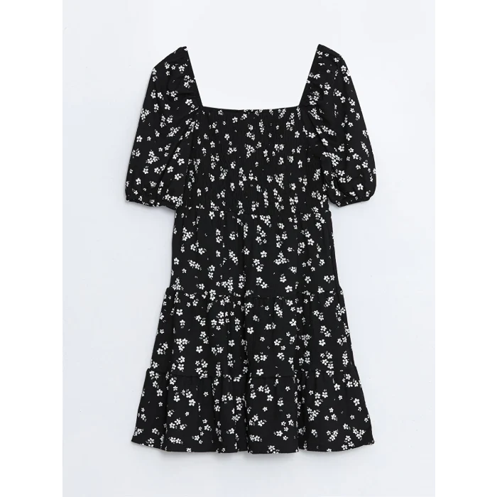 LC WAIKIKI Çiçekli Büzgülü Kadın Elbisesi