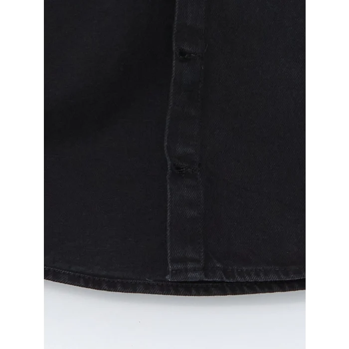 LCW Kids Siyah Kapüşonlu Erkek Çocuk Jean Ceket