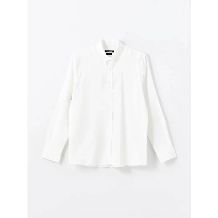 SOUTHBLUE Beyaz Regular Fit Uzun Kollu Poplin Erkek Gömlek