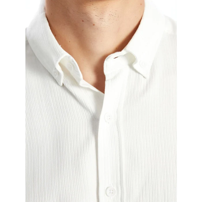 SOUTHBLUE Beyaz Regular Fit Uzun Kollu Poplin Erkek Gömlek