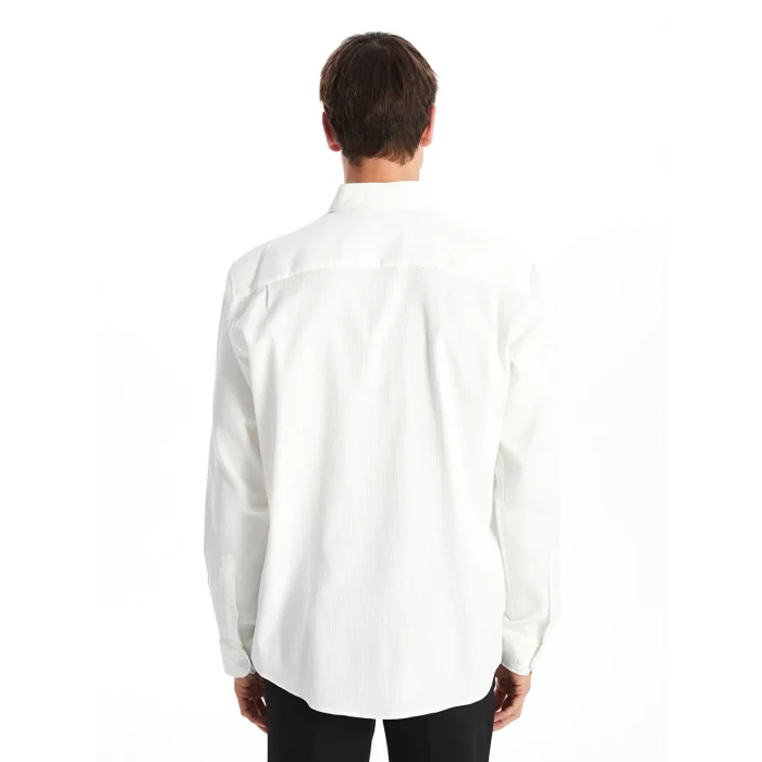 SOUTHBLUE Beyaz Regular Fit Uzun Kollu Poplin Erkek Gömlek