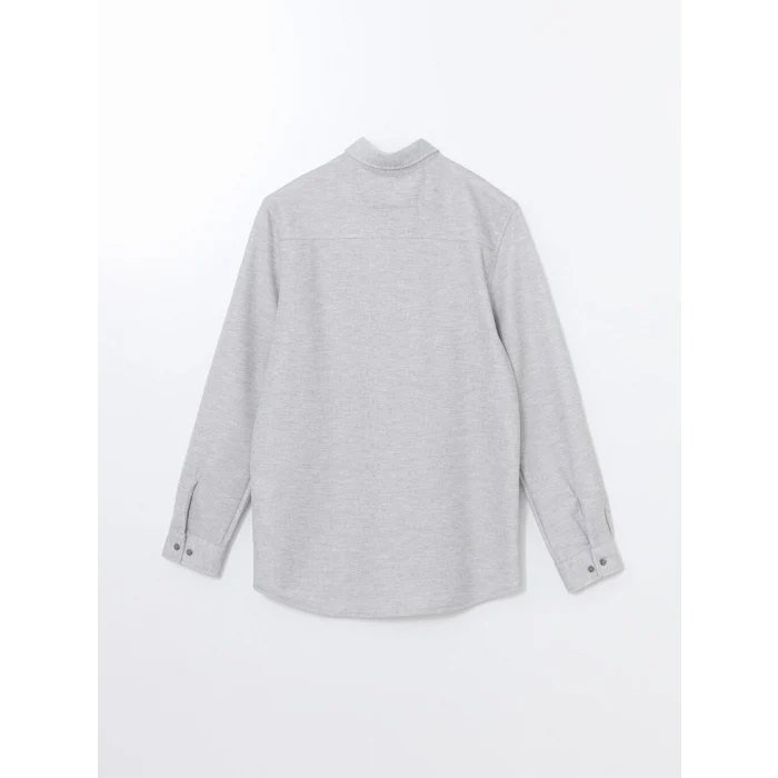 SOUTHBLUE Gri Slim Fit Uzun Kollu Erkek Gömlek