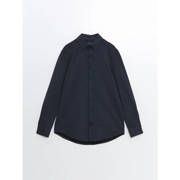 SOUTHBLUE Lacivert Slim Fit Uzun Kollu Erkek Gömlek