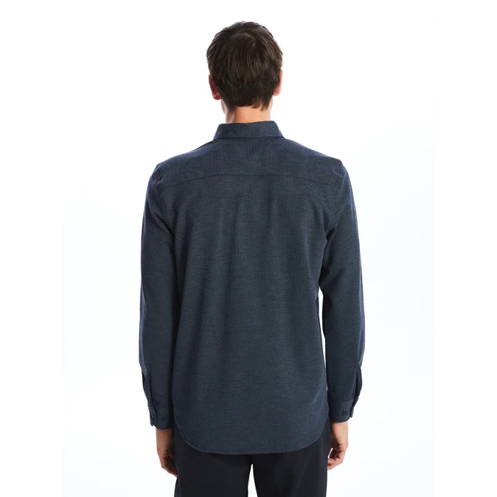 SOUTHBLUE Lacivert Slim Fit Uzun Kollu Erkek Gömlek