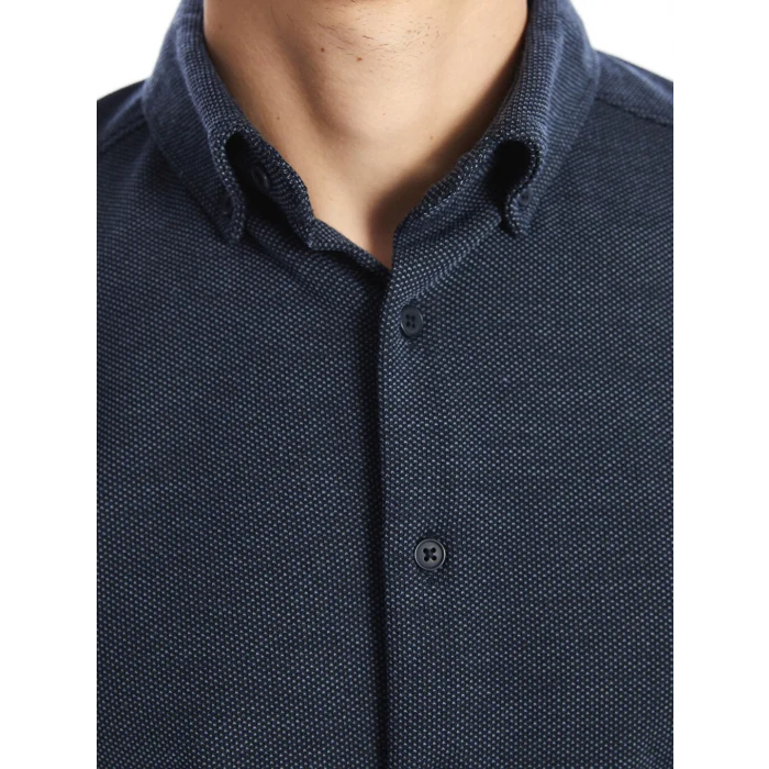 SOUTHBLUE Lacivert Slim Fit Uzun Kollu Erkek Gömlek