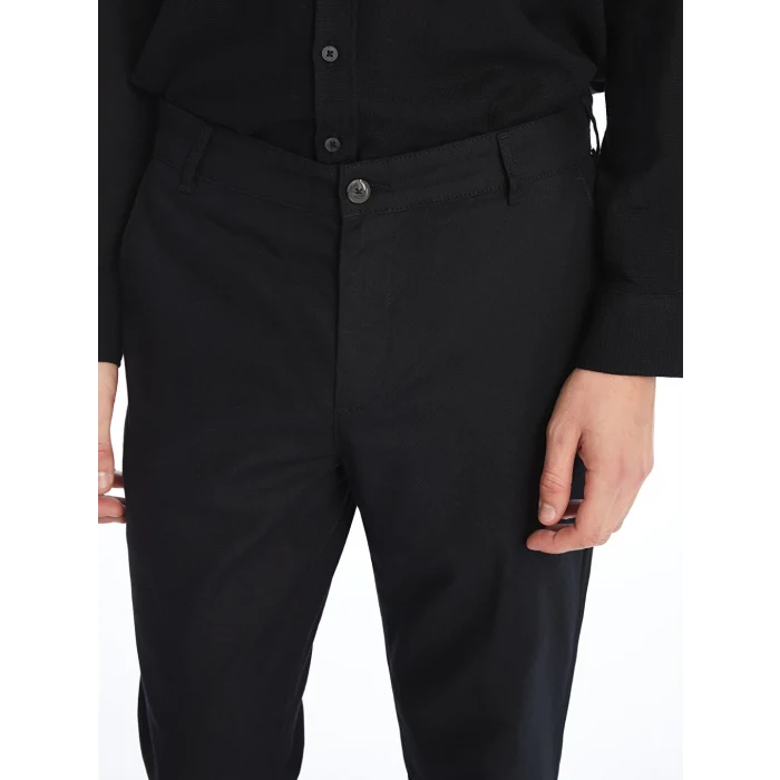 SOUTHBLUE Siyah Standart Kalıp Poplin Erkek Pantolon