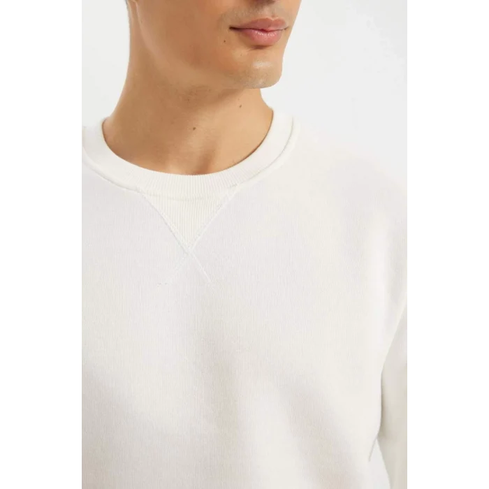 T3777 Regular Fit Bisiklet Yaka Basic Düz Sweatshirt