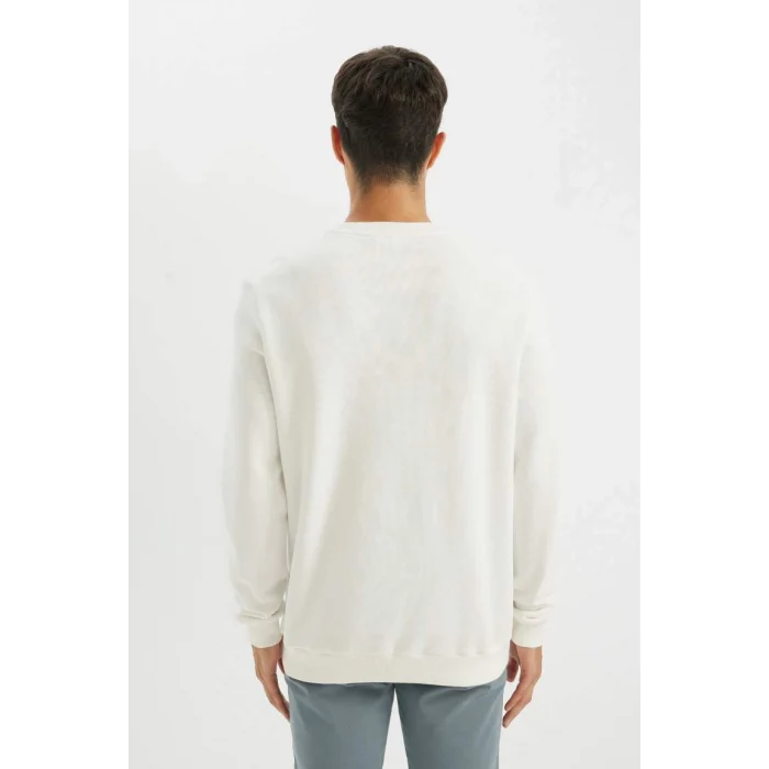 T3777 Regular Fit Bisiklet Yaka Basic Düz Sweatshirt