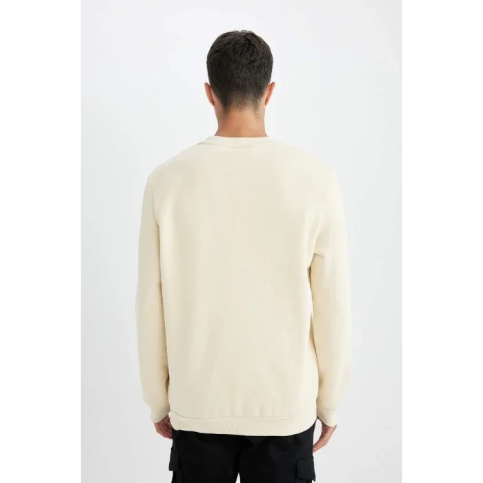 T3777 Regular Fit Bisiklet Yaka Basic Düz Sweatshirt