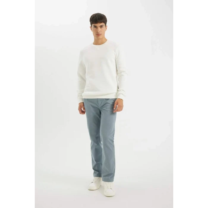 T3777 Regular Fit Bisiklet Yaka Basic Düz Sweatshirt
