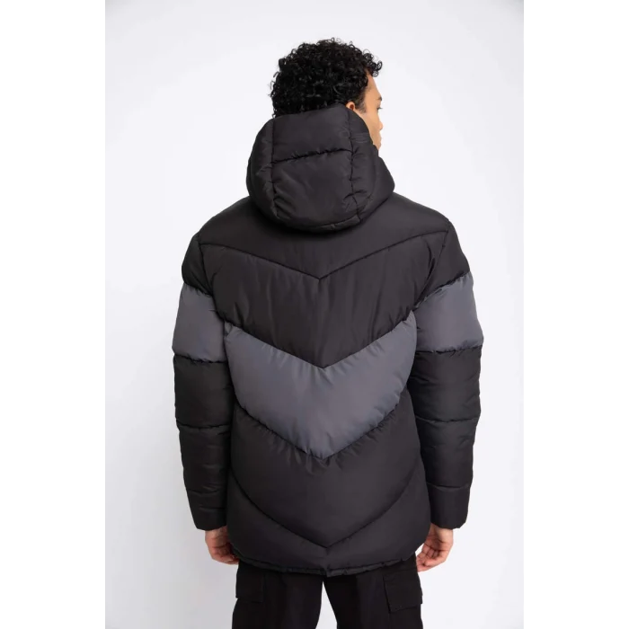 U1708 Regular Fit Kapüşonlu Puffer Şişme Mont