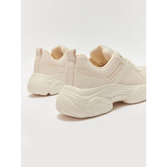 LCW STEPS Ekru Bağcıklı Kadın Spor Ayakkabı