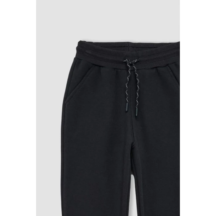 W0773 Antrasit Beli Paçası Lastikli Cepli Jogger Okul Eşofman Altı