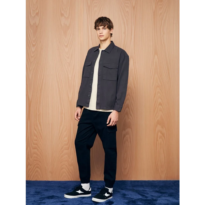XSIDE Siyah Standart Kalıp Erkek Kargo Pantolon