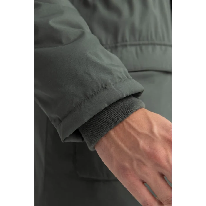 X3983 Regular Fit Kapüşonlu Suni Kürklü Mont