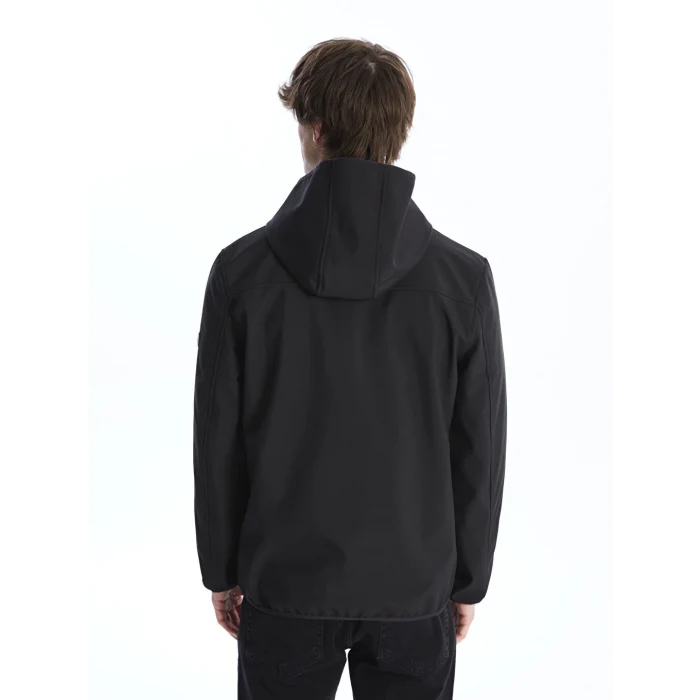 LC Waikiki XSIDE Siyah Standart Kalıp Kapüşonlu Erkek Mont