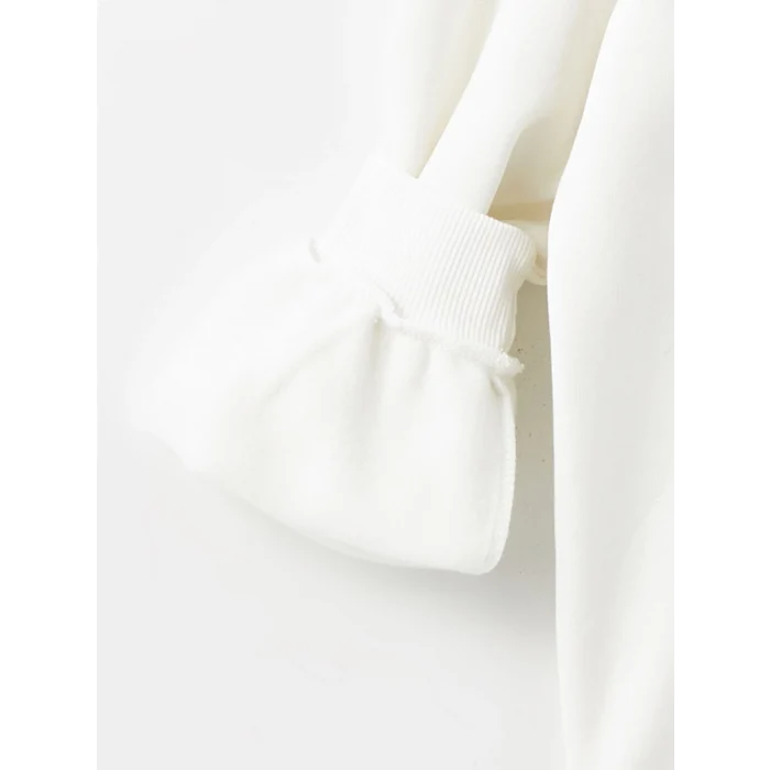 XSIDE ACTIVE Beyaz Baskılı Oversize Kadın Kalın Sweatshirt