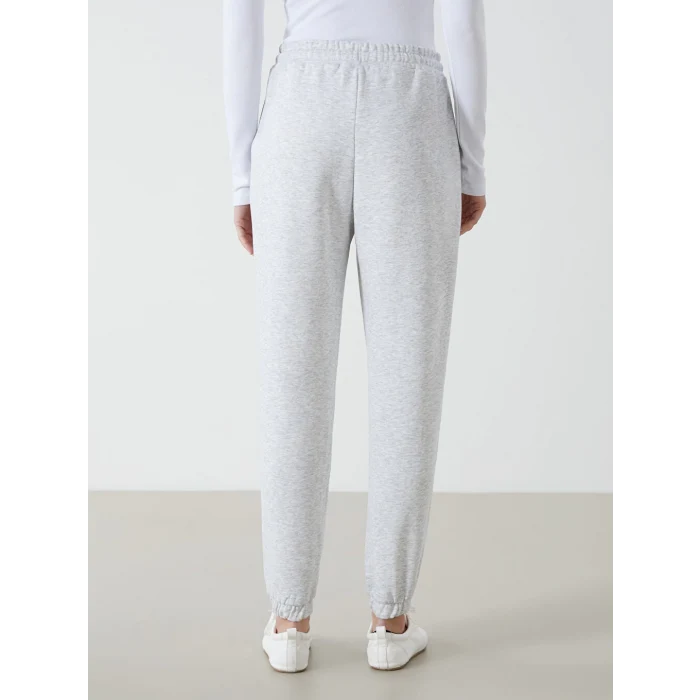 XSIDE ACTIVE Gri Baskılı Kadın Kalın Jogger Spor Eşofman Altı