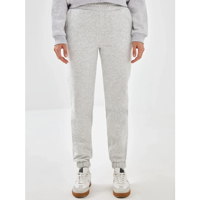 XSIDE ACTIVE Gri Beli Lastikli Kadın Kalın Jogger Spor Eşofman Altı