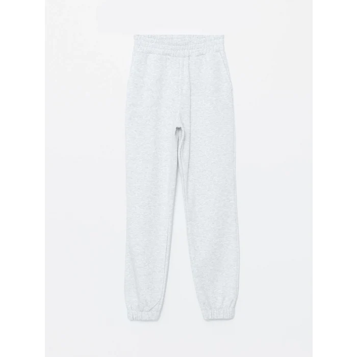 XSIDE ACTIVE Gri Beli Lastikli Kadın Kalın Jogger Spor Eşofman Altı