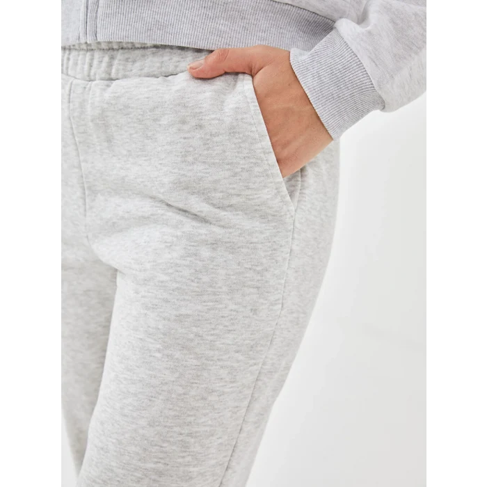 XSIDE ACTIVE Gri Beli Lastikli Kadın Kalın Jogger Spor Eşofman Altı