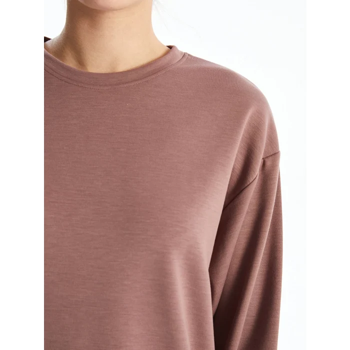 XSIDE ACTIVE Pembe Bisiklet Yaka Oversize Kadın Sweatshirt