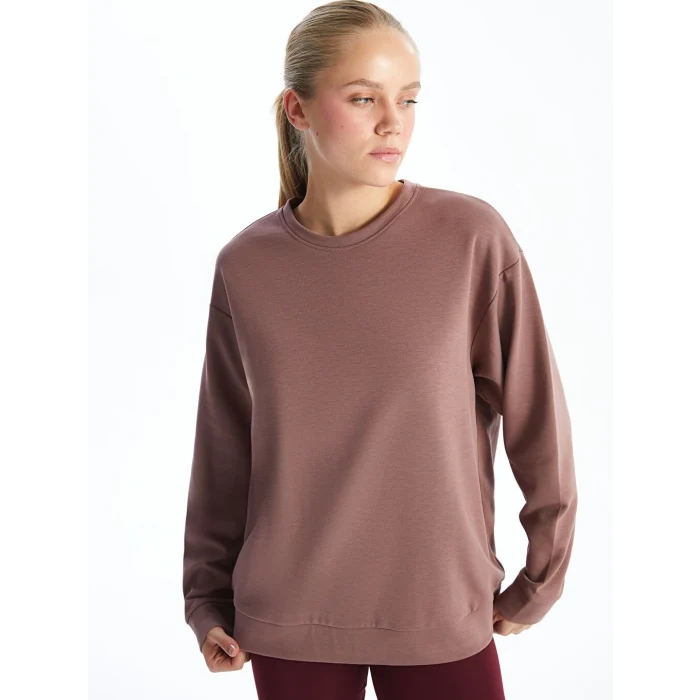 XSIDE ACTIVE Pembe Bisiklet Yaka Oversize Kadın Sweatshirt