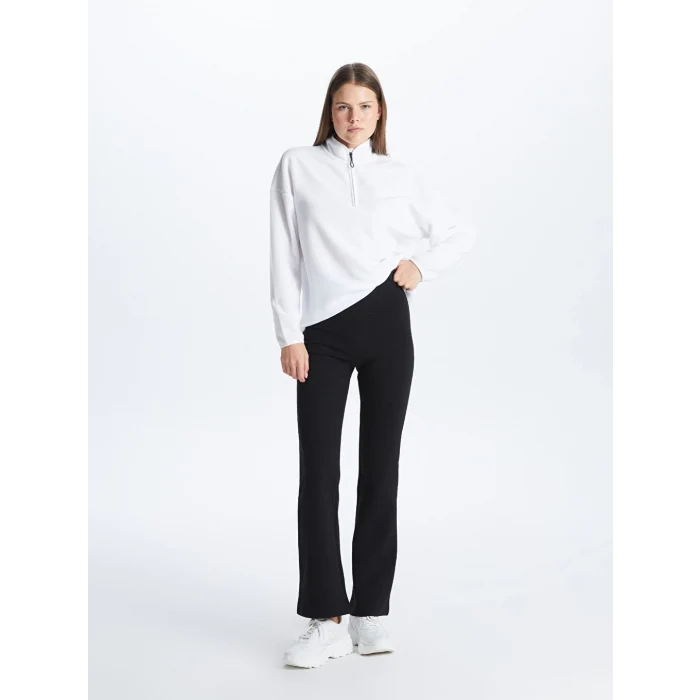 XSIDE ACTIVE Siyah Beli Lastikli İspanyol Paça Kadın Tayt Pantolon