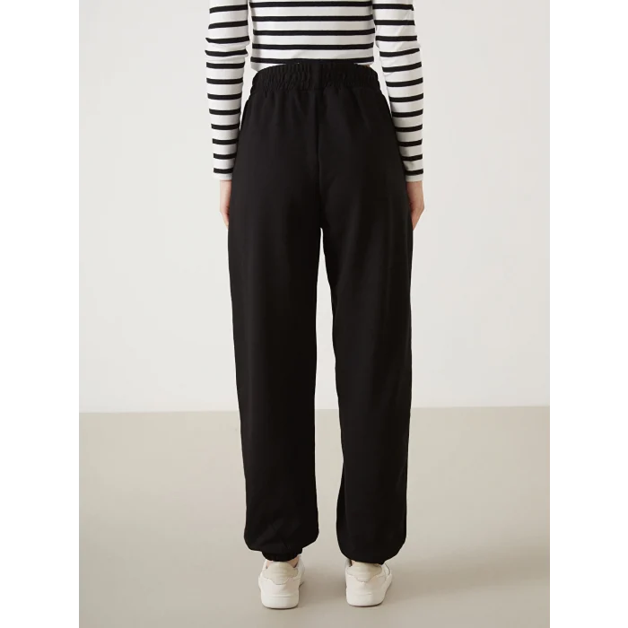 XSIDE ACTIVE Siyah Beli Lastikli Kadın Spor Eşofman Altı