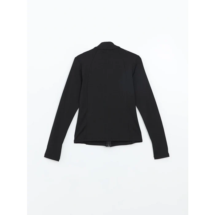 XSIDE ACTIVE Siyah Dik Yaka Kadın Fermuarlı Sweatshirt