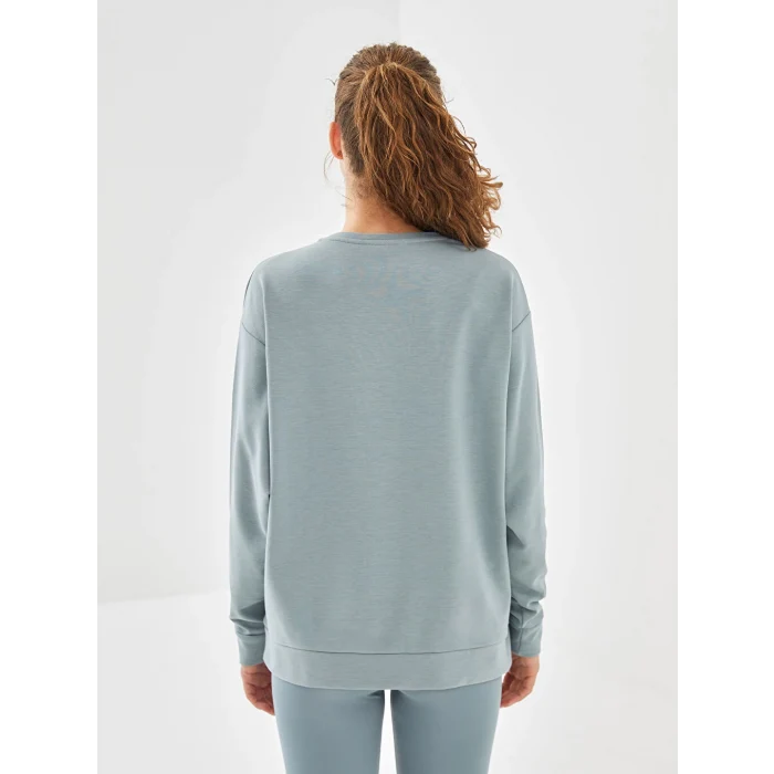 XSIDE ACTIVE Yeşil Bisiklet Yaka Oversize Kadın Sweatshirt