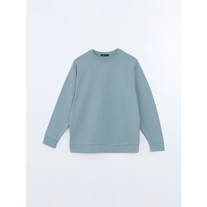 XSIDE ACTIVE Yeşil Bisiklet Yaka Oversize Kadın Sweatshirt